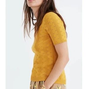 5/$20 Madewell Pointelle Willford Sweater Tee XS